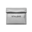 Cosmetic bag silver eco-leather, size L